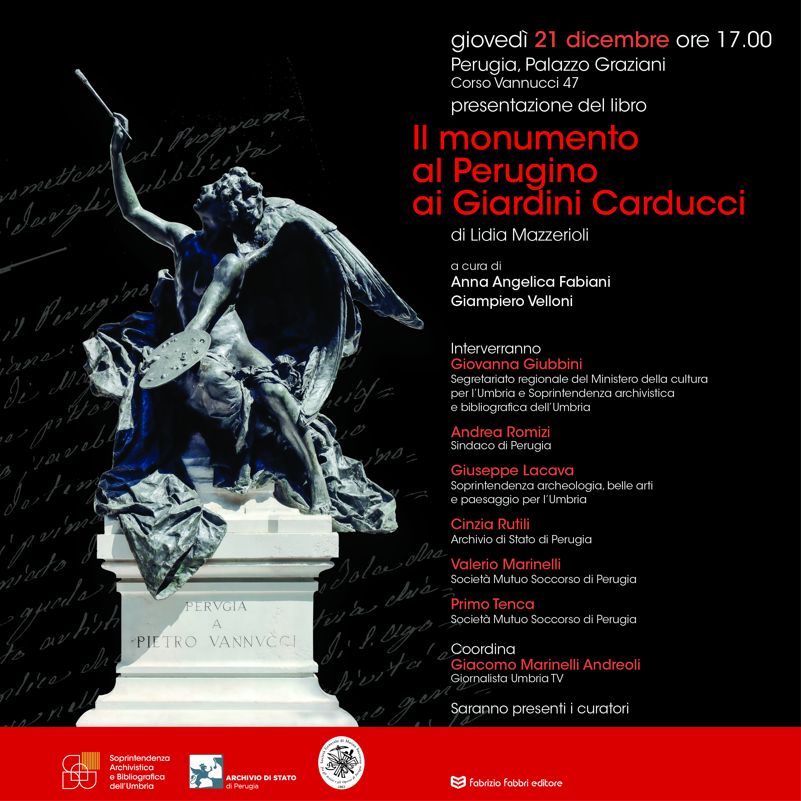 Presentazione del volume: "Il monumento al Perugino ai Giardini Carducci"